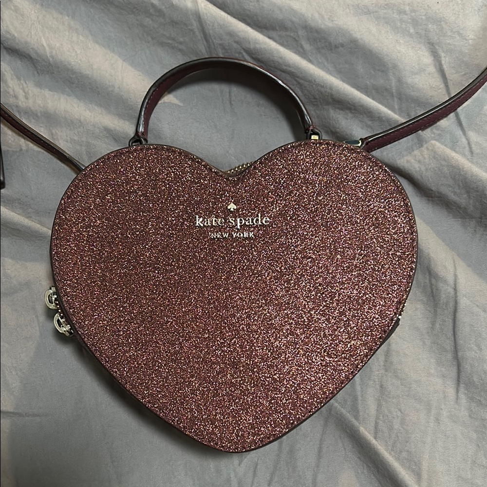 Kate Spade Heart-Shaped Glitter Bag - Pink